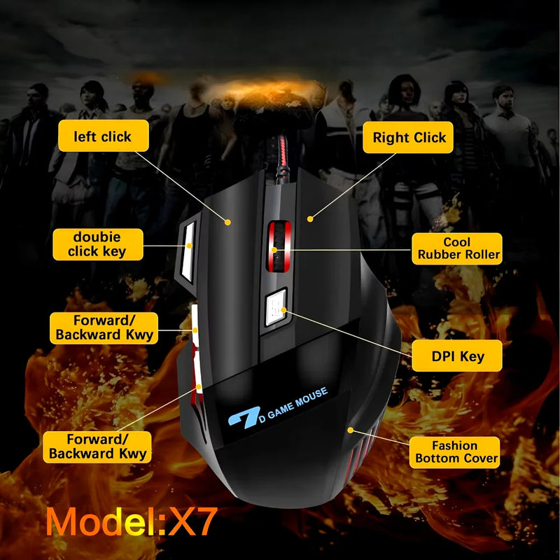 Mouse Gamer X7 Blaze