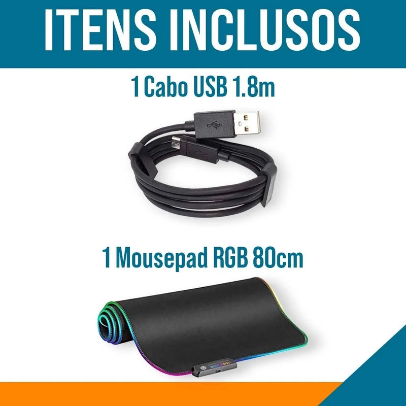 Mouse Pad Gamer RGB Blaze